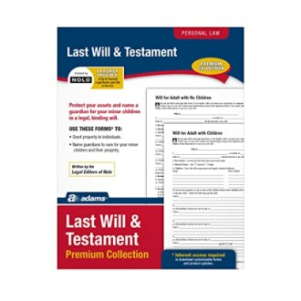 Adams Last Will and Testament with Forms and Instructions